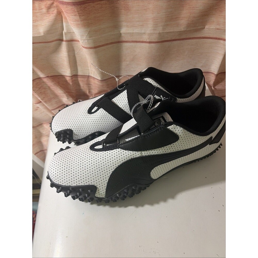 Puma Mostro Perforated Leather Pack Shoes 397331-01 Size 11 White Black
